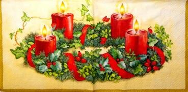 009 Candles - 3-ply (orange) - Home Fashion